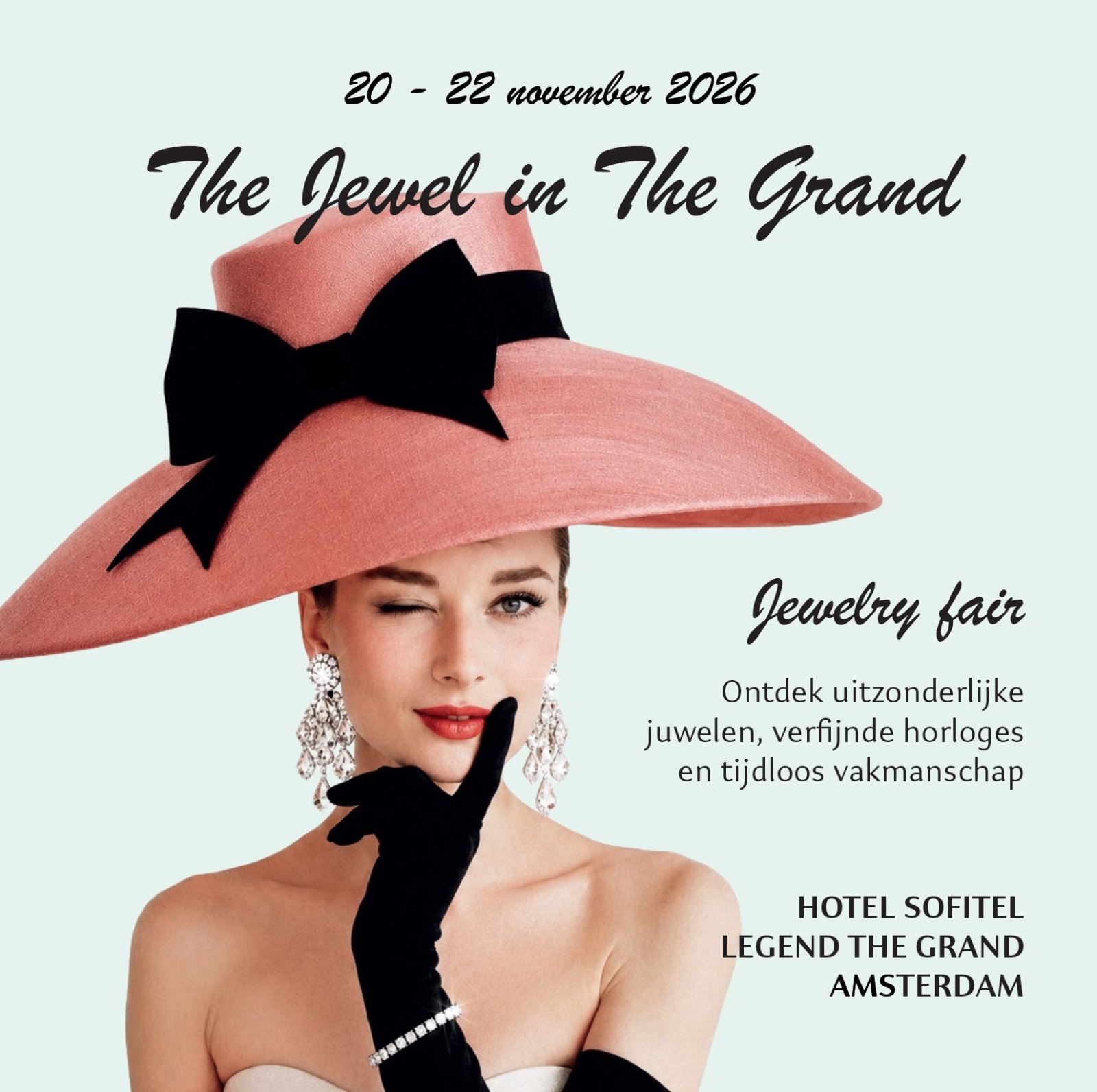 The Jewel in The Grand — Jewelry fair, 20–22 November 2026, Hotel Sofitel Legend The Grand, Amsterdam